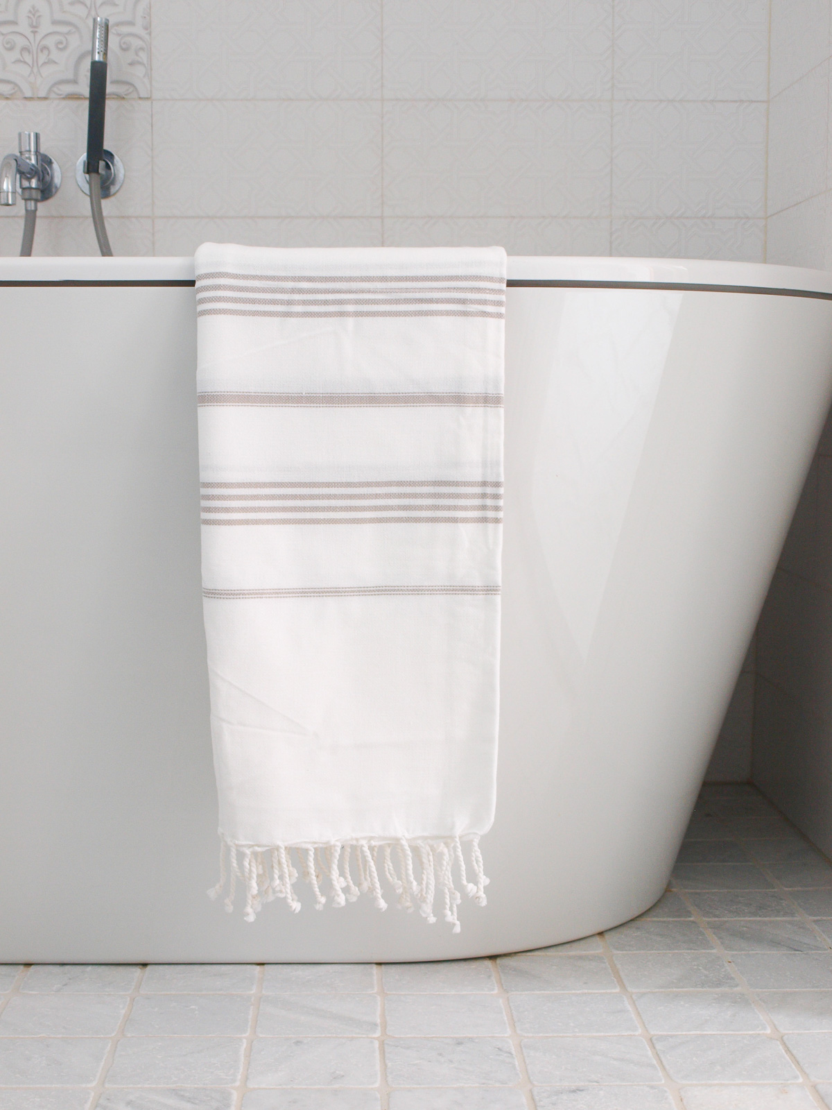 hammam towel white/grey-beige